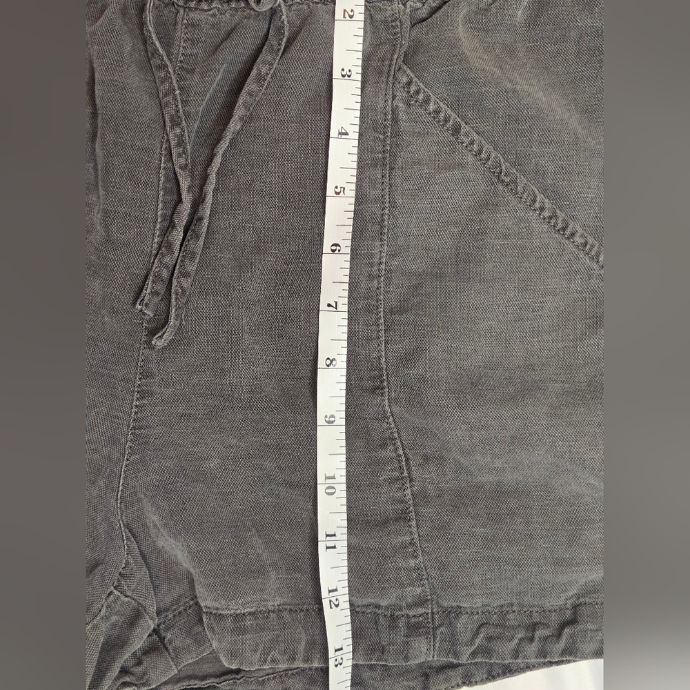 🖤 C&C California Linen Blend Shorts Dark Gray Size Large - Picture 4 of 5